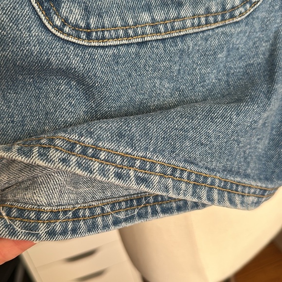 CHAZZZ by Charles Ghailian Vintage 90s Embroidered Daisy No Stretch Denim Shorts - Picture 13 of 14